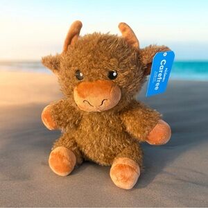 PetSmart Spring Chance & Friends Highland Cow Plush Squeaky Dog Toy Brown